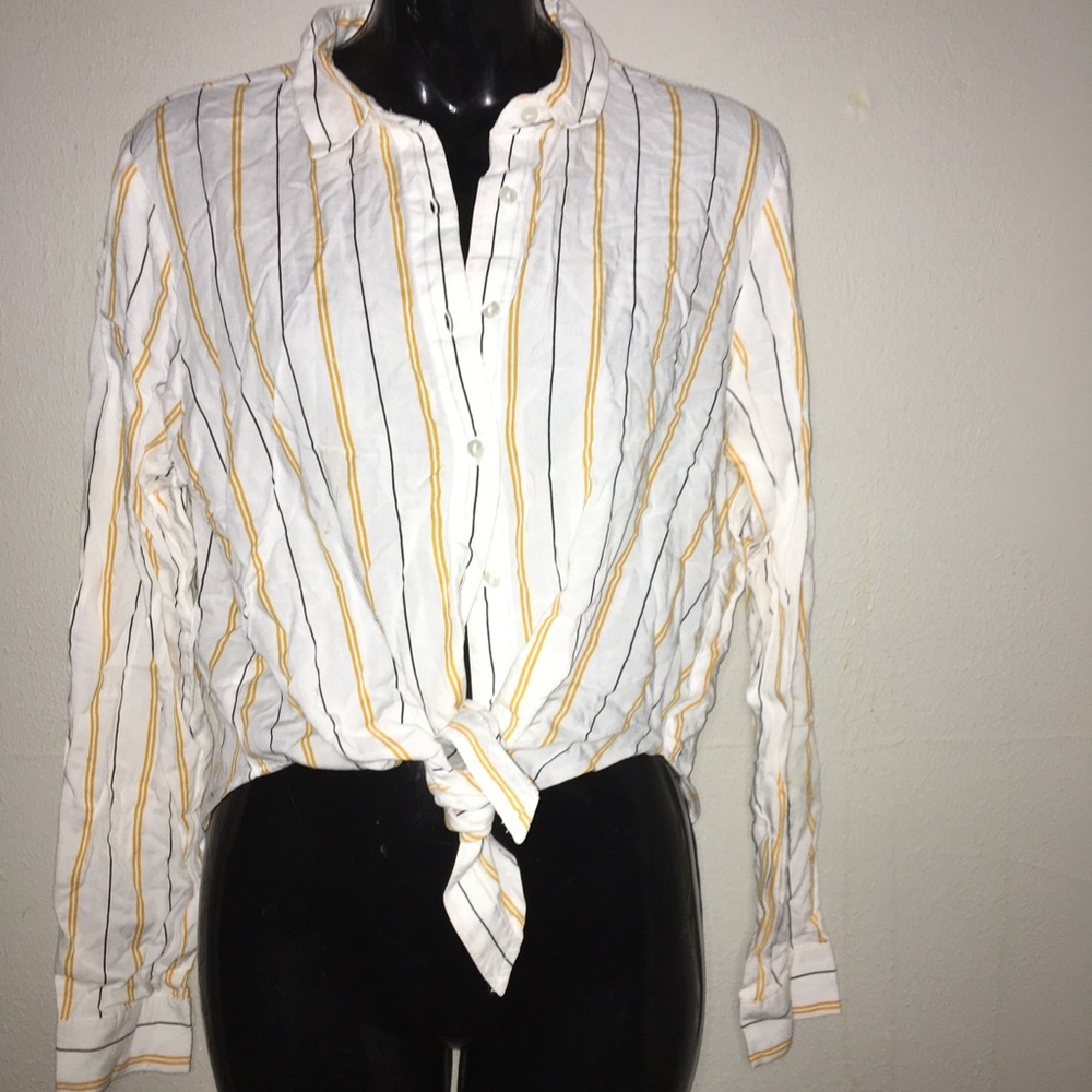 MIDNIGHT SKY/ long sleeve buttoned up/crop top